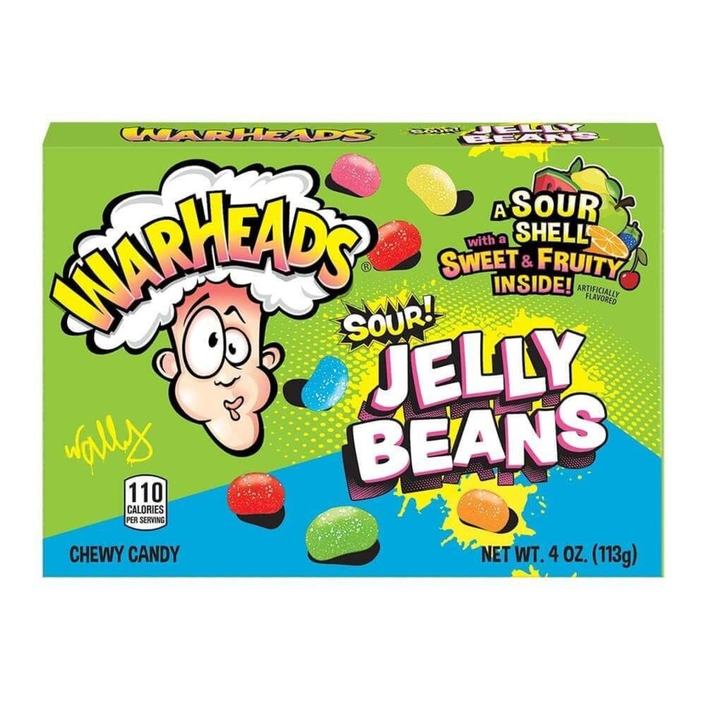 Warheads Sour Jelly Beans (12 x 113g)