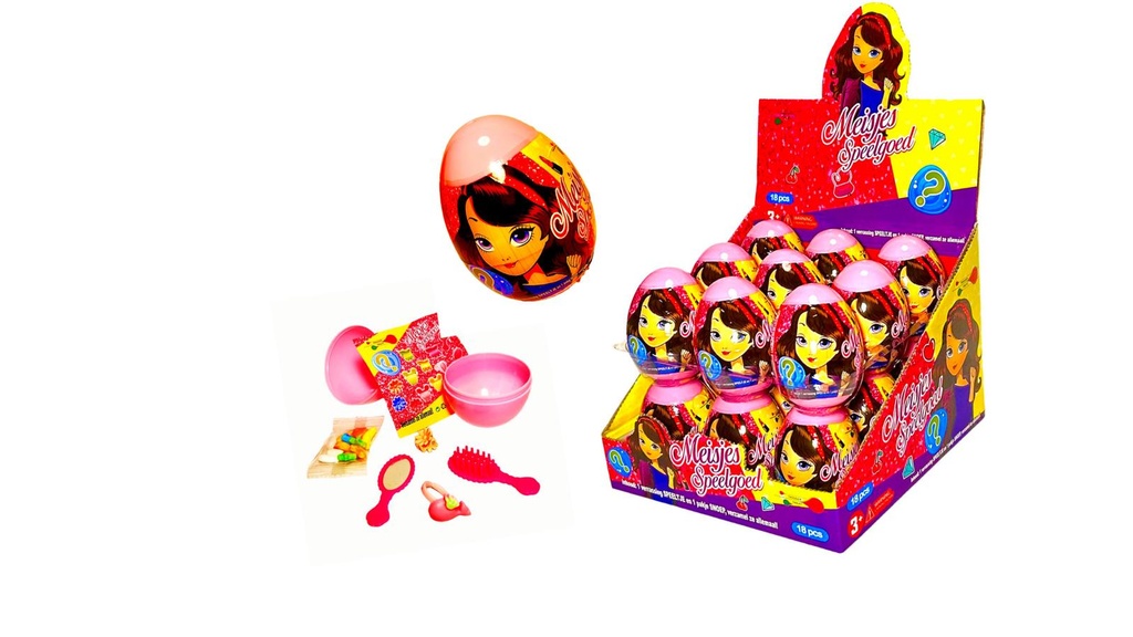 Girls surprise eggs candy+toy x18
