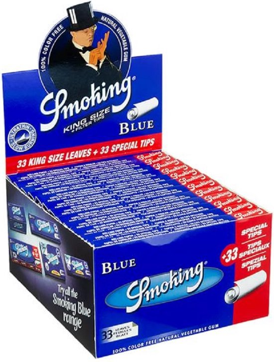 SMOKING KS BLUE+TIPS x24