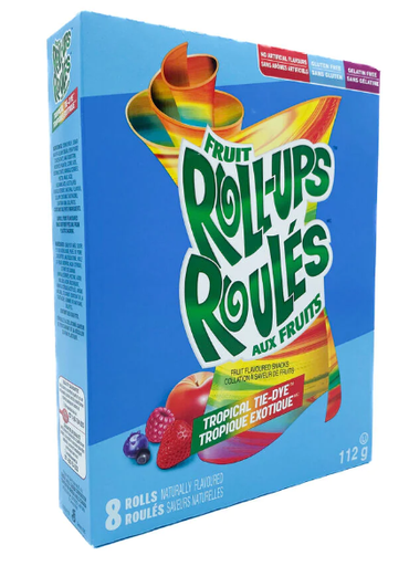 [FRUI001] Fruit Roll-Ups Tropical Tie-Die (14gr x 8)x10