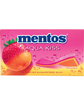 [MEN006] Mentos Aqua Kiss Strawberry/Mandarin (14st x 20)